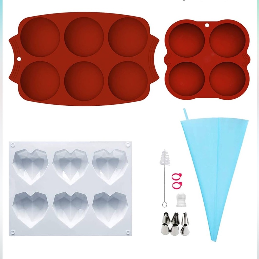 Hot chocolate bombs and heart shaped molds